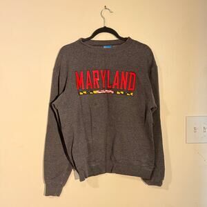 UMD Champion Sweatshirt - Gray Crewneck Collegiate Size M